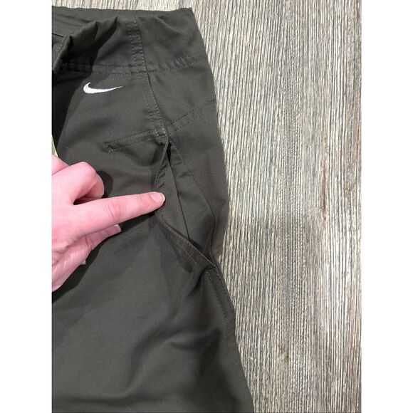Nike FitDry Womens Capri Pants Mid Rise Athletic Cropped Pants Black Size M - Picture 3 of 8